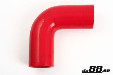 Durite silicone Rouge de 90 degrés 2,5'' (63mm)