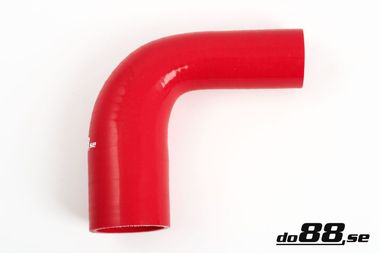 Durite silicone Rouge de 90 degrés 1,375 - 2'' (35 - 51mm)