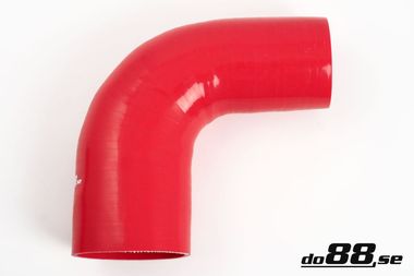 Durite silicone Rouge de 90 degrés 2,75 - 3'' (70 - 76mm)