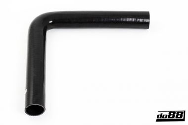 Durite silicone Noir de 90 degrés jambe longue 1,625'' (41mm)