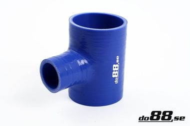 Durite silicone Bleu T 2,5'' + 2'' (63+51mm)