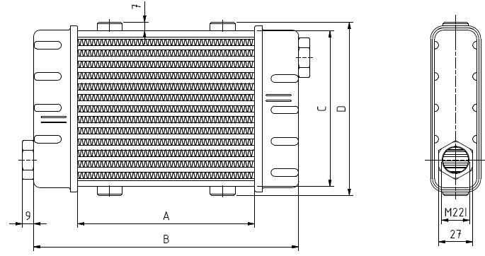 Setrab SlimLine Radiateur d'huile 10 rangées 420mm