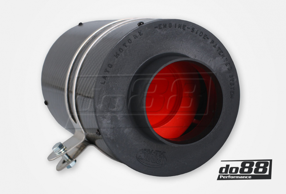 BMC CDA Carbon Dynamic Airbox,  Carbone, Raccord 85mm, Longueur 200mm