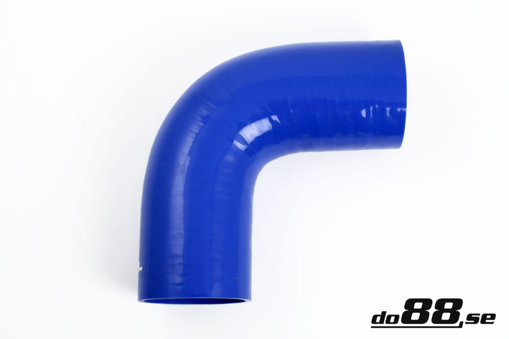 Durite silicone Bleu de 90 degrés 4\'\' (102mm) dans le groupe Durites silicone / Durites / Durite silicone Bleu / Coudes / 90 degrés chez do88 AB (B90G102)