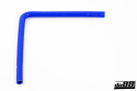 Durite silicone Bleu de 90 degrés jambe longue 0,5\'\' (13mm)