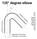 Durite silicone Bleu de 135 degrés 1 - 1,375\'\' (25-35mm)