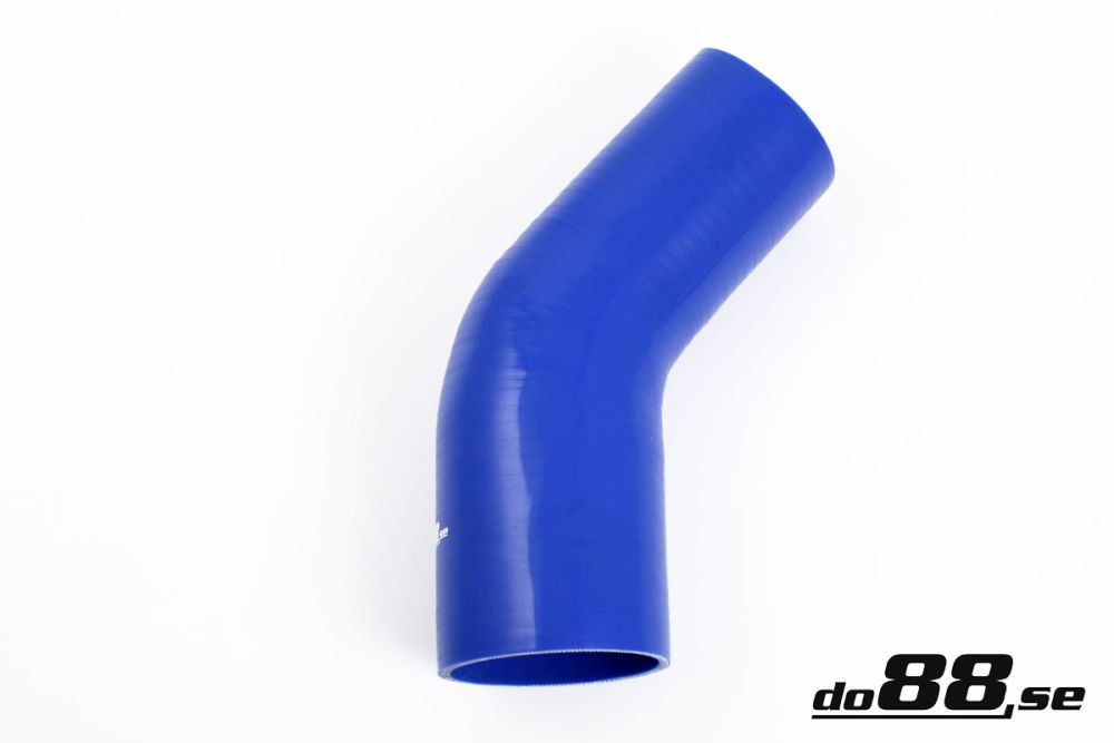 Durite silicone Bleu de 45 degrés 2,5 - 2,75\'\' (63 - 70mm) dans le groupe Durites silicone / Durites / Durite silicone Bleu / Coudes réduction / 45 degrés chez do88 AB (BR45G63-70)