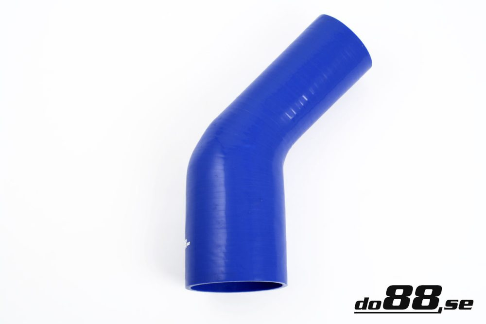 Durite silicone Bleu de 45 degrés 2,75 - 4\'\' (70-102mm) dans le groupe Durites silicone / Durites / Durite silicone Bleu / Coudes réduction / 45 degrés chez do88 AB (BR45G70-102)