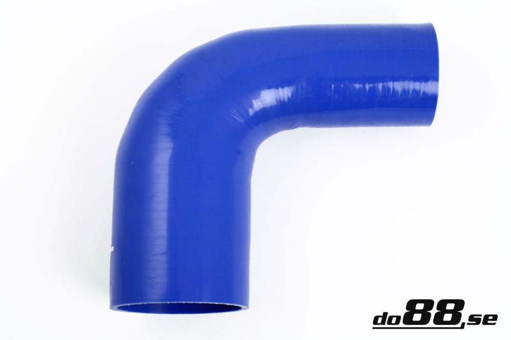 Durite silicone Bleu de 90 degrés 2,75 - 4\'\' (70-102mm) dans le groupe Durites silicone / Durites / Durite silicone Bleu / Coudes réduction / 90 degrés chez do88 AB (BR90G70-102)