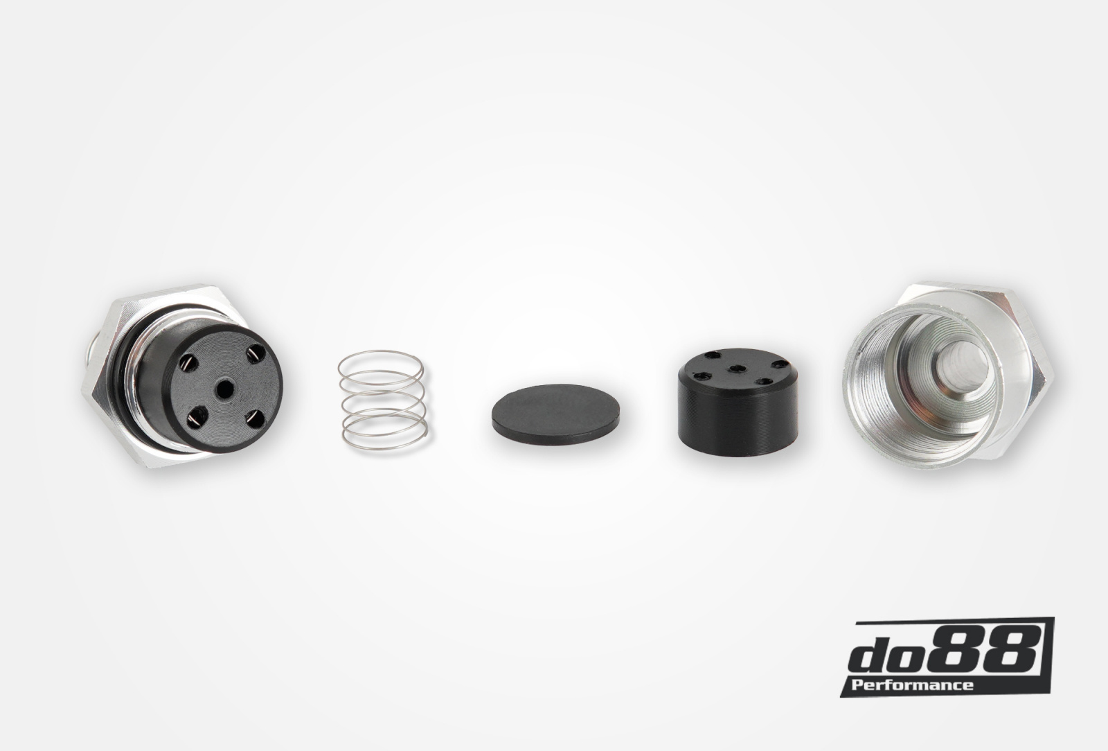 Clapet anti-retour unidirectionnel pour durite de 6 mm, Aluminium 