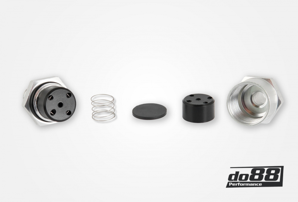 Clapet anti-retour unidirectionnel pour durite de 8 mm, Aluminium 