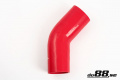 Durite silicone Rouge de 45 degrés 3,25'' (83mm) Durite silicone Rouge de 45 degrés 3,25'' (83mm)