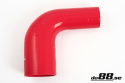 Durite silicone Rouge de 90 degrés 2,25 - 2,75\'\'