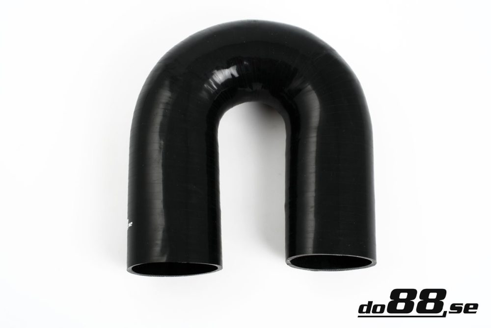 Durite silicone Noir de 180 degrés 4,25\'\' (108mm) dans le groupe Durites silicone / Durites / Durite silicone Noir / Coudes / 180 degrés chez do88 AB (SB180G108)