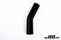 Durite silicone Noir de 25 degrés 1\'\' (25mm)