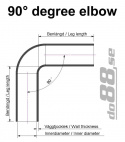 Durite silicone Noir de 90 degrés 0,875\'\' (22mm)