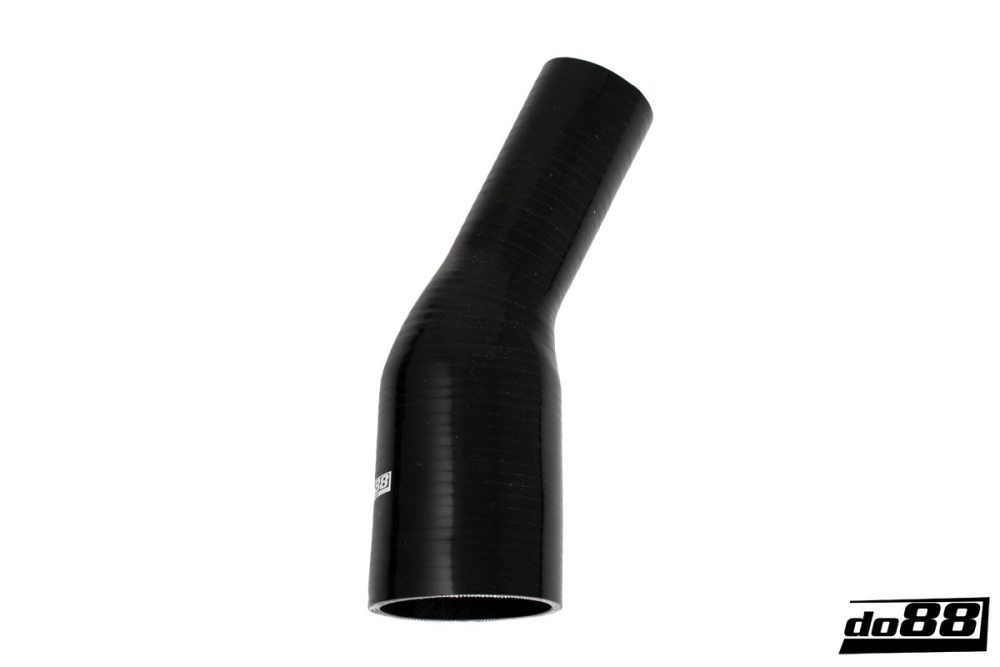 Durite silicone Noir de 25 degrés 2 - 2,5\'\' (51 - 63mm) dans le groupe Durites silicone / Durites / Durite silicone Noir / Coudes réduction / 25 degrés chez do88 AB (SBR25G51-63)