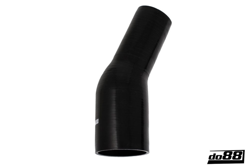 Durite silicone Noir de 25 degrés 3 - 4\'\' (76 - 102mm) dans le groupe Durites silicone / Durites / Durite silicone Noir / Coudes réduction / 25 degrés chez do88 AB (SBR25G76-102)