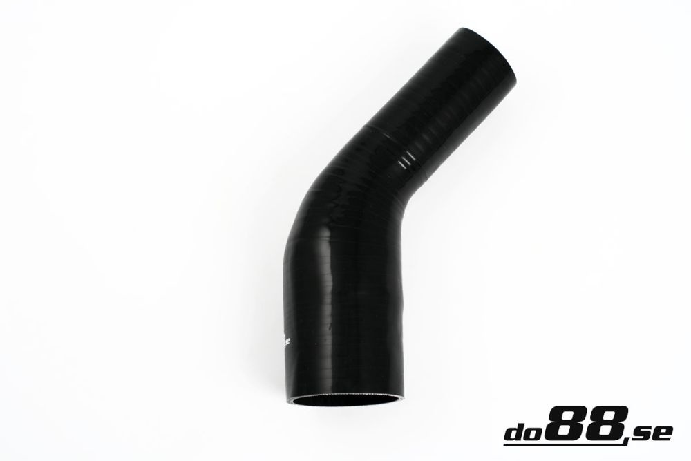 Durite silicone Noir de 45 degrés 2,375 - 2,5\'\' (60 - 63mm) dans le groupe Durites silicone / Durites / Durite silicone Noir / Coudes réduction / 45 degrés chez do88 AB (SBR45G60-63)