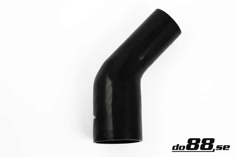 Durite silicone Noir de 45 degrés 3 - 4\'\' (76 - 102mm) dans le groupe Durites silicone / Durites / Durite silicone Noir / Coudes réduction / 45 degrés chez do88 AB (SBR45G76-102)