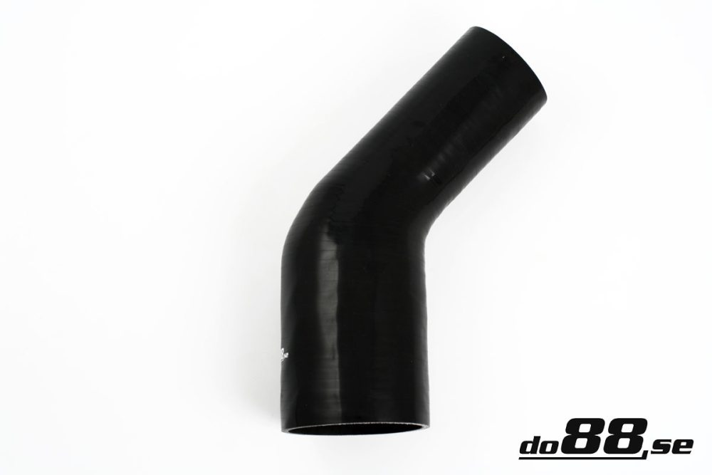 Durite silicone Noir de 45 degrés 3,25 - 4\'\' (83-102mm) dans le groupe Durites silicone / Durites / Durite silicone Noir / Coudes réduction / 45 degrés chez do88 AB (SBR45G83-102)