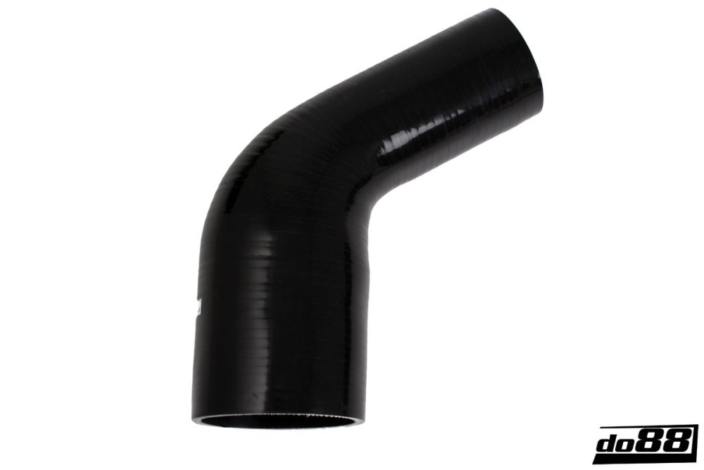 Durite silicone Noir de 60 degrés 2,5 - 3,25\'\' (63-83mm) dans le groupe Durites silicone / Durites / Durite silicone Noir / Coudes réduction / 60 degrés chez do88 AB (SBR60G63-83)