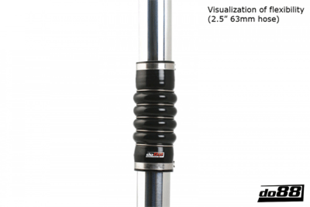 Durite silicone Noir Couplage flex 4-étapes 4\'\' (102mm)