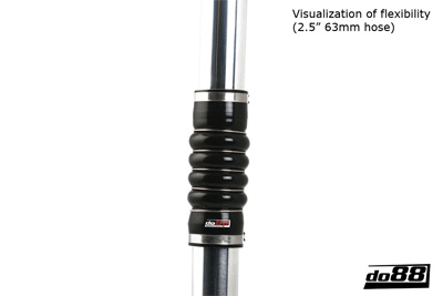 Durite silicone Noir Couplage flex 4-étapes 2,75'' (70mm)