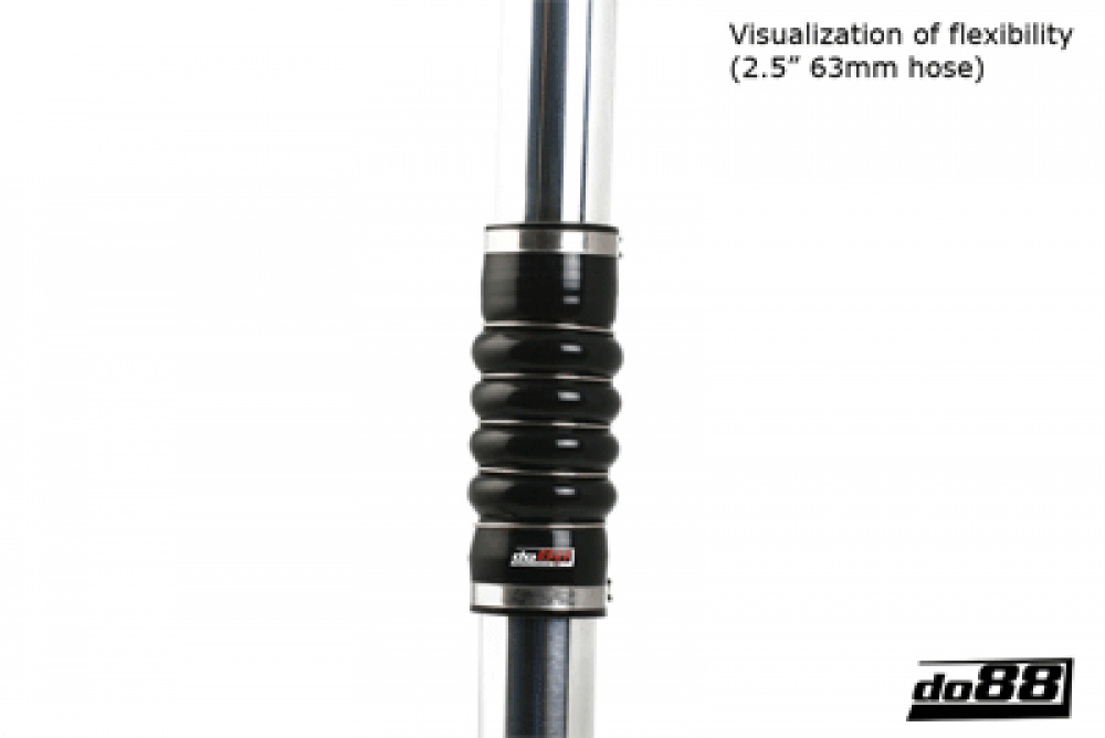 Durite silicone Noir Couplage flex 4-étapes 2,75\'\' (70mm) Durite silicone Noir Couplage flex 4-étapes 2,75\'\' (70mm)