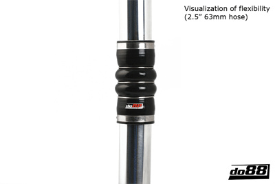 Durite silicone Noir Couplage Flex 2-étapes 4'' (102mm)