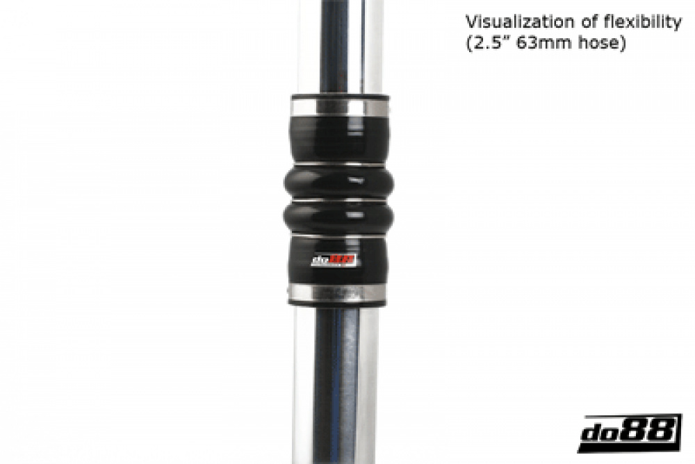 Durite silicone Noir Couplage Flex 2-étapes 2,375\'\' (60mm) Durite silicone Noir Couplage Flex 2-étapes 2,375\'\' (60mm)