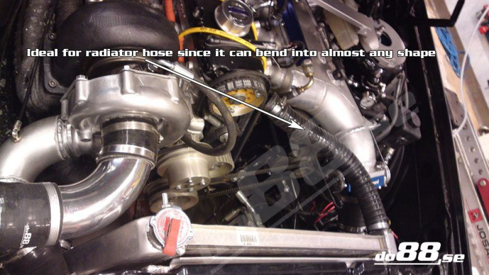 Durite silicone Noir Flexible 2,375\'\' (60mm)