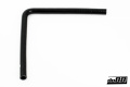 Durite silicone Noir de 90 degrés jambe longue 0,625'' (16mm) Durite silicone Noir de 90 degrés jambe longue 0,625'' (16mm)