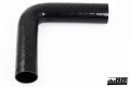 Durite silicone Noir de 90 degrés jambe longue 3'' (76mm) Durite silicone Noir de 90 degrés jambe longue 3'' (76mm)