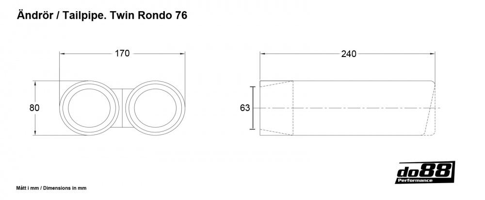 Sortie d\'échappement Twin Rondo 76