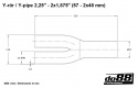 Y-rör 2,25\'\' - 2x1,875\'\' (57 - 2x48mm) Y-rör 2,25\'\' - 2x1,875\'\' (57 - 2x48mm)