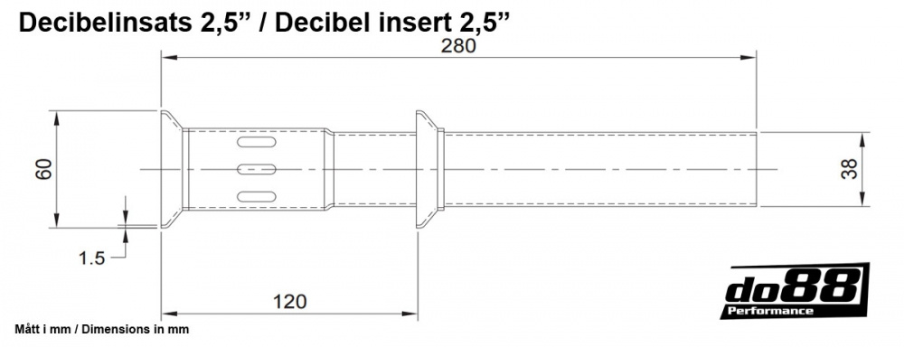 Insert décibel d\'échappement 2,5\'\' (63mm)
